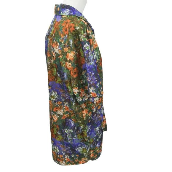 Vintage Handmade Floral Polyester Button Front Collared Shirt Size 2XL? 70s - Picture 5 of 10